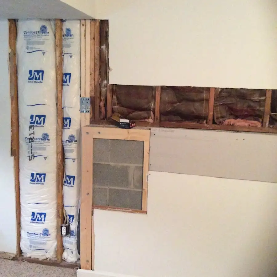Wall insulation replacement during Structural Drying in Upper Freehold
